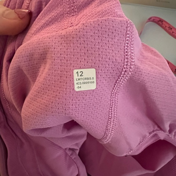 Light Pink Lululemon Fast and Free High-Rise Classic-fit Split Short 3” - Picture 2 of 5